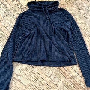 Paper Crane Black Cowl Neck Sweater